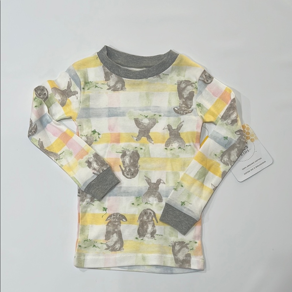 3/$15  Burt's Bee - 2T Unisex Bunny Print Pajama Top 100% Cotton